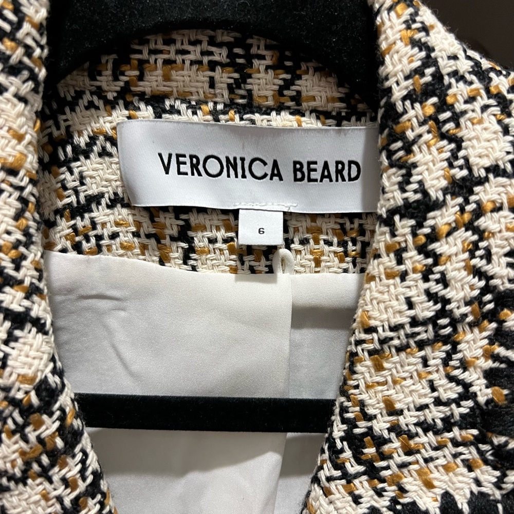 Veronica Beard Lawrence Crochet-trim Tweed Dickey Jacket - Picture 5 of 5
